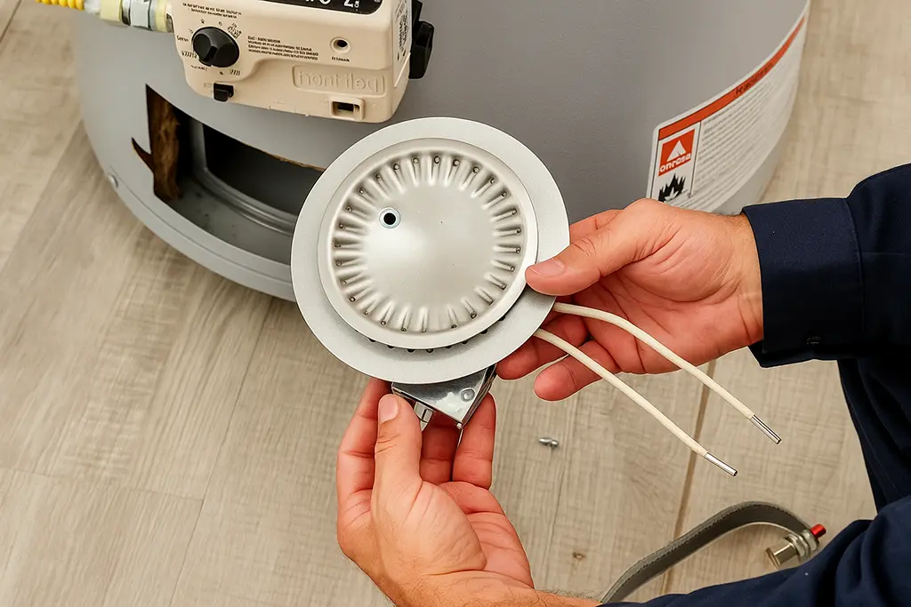 examining heater parts